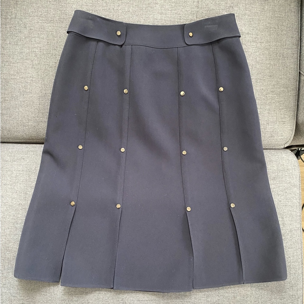 Carlisle Navy Blue Godet Skirt size 2